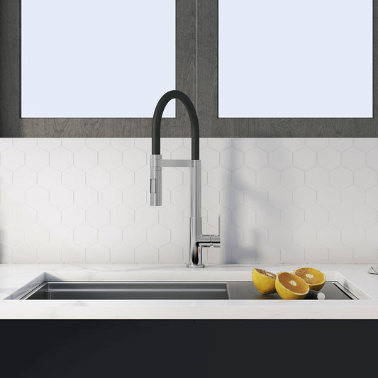 Pull-Out Kitchen Faucet with Flexible Hose - Gunmetal Grey