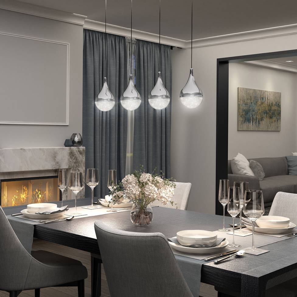 4 Light Integrated LED Pendant