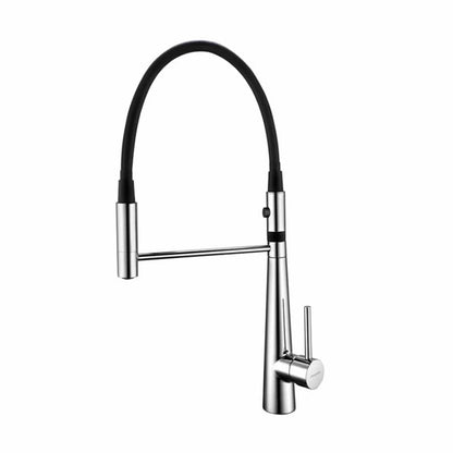 Pull-Out Brass Kitchen Faucet - Polished Chrome