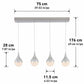 4 Light Integrated LED Pendant