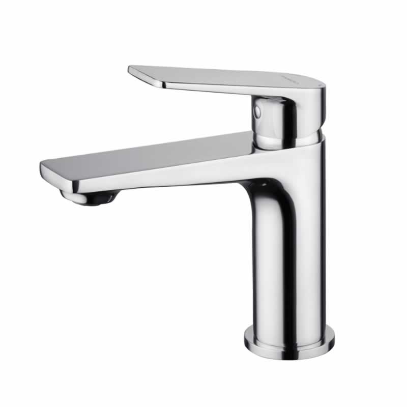 Brass Single Handle Bathroom Faucet - Polished Chrome