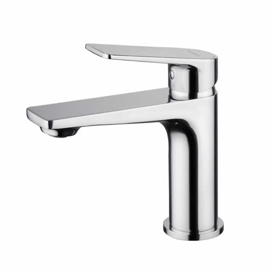 Brass Single Handle Bathroom Faucet - Polished Chrome