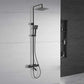 Square 3-Function Thermostatic Shower Column - Matte Black