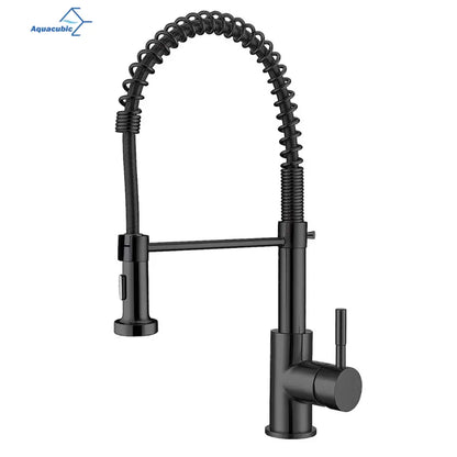 CUPC Certified Brass Pull-Down Kitchen Faucet - Matte Black