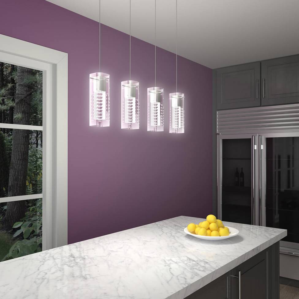 4 Light Integrated LED Pendant