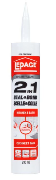 LePage 2 in 1 Seal and Bond Transparent Sealant 295-ml