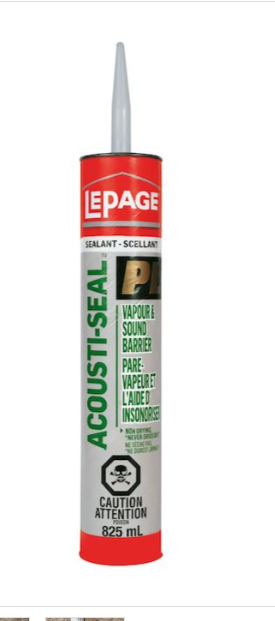 Lepage PL Acousti-Seal Sound Absorbing Vapor Barrier Adhesive- Black - 825-ml