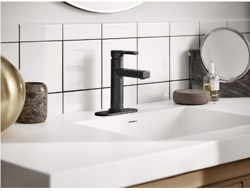 Matte Black One-Handle High Arc Bathroom Faucet