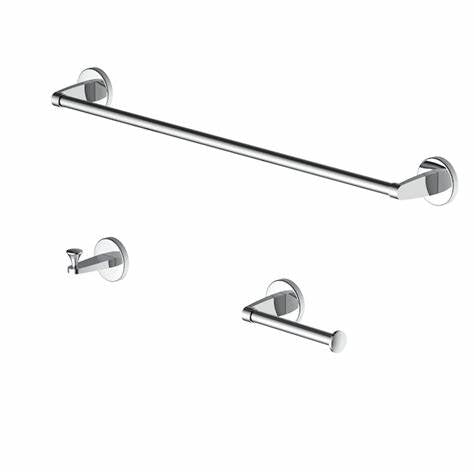 3-Piece Bathroom Accessory Set Chrome Finish