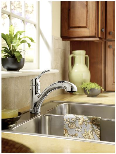 Pullout Kitchen Faucet One-Handle Low Arc