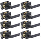 8-Pack Black Reversible Passage Lever