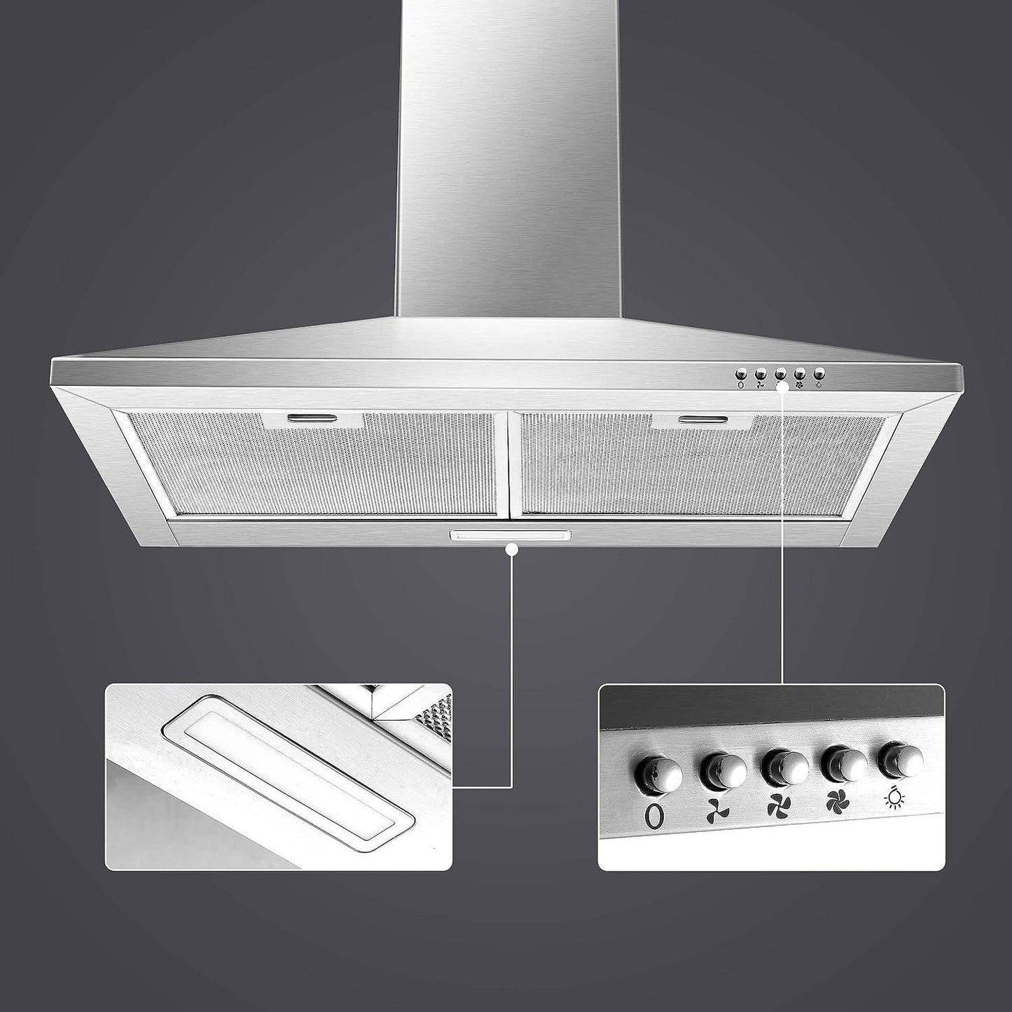 Steel Wall-Mounted Range Hood