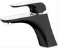 Brass Single Handle Faucet - Matte Black with Polished Chrome Accents