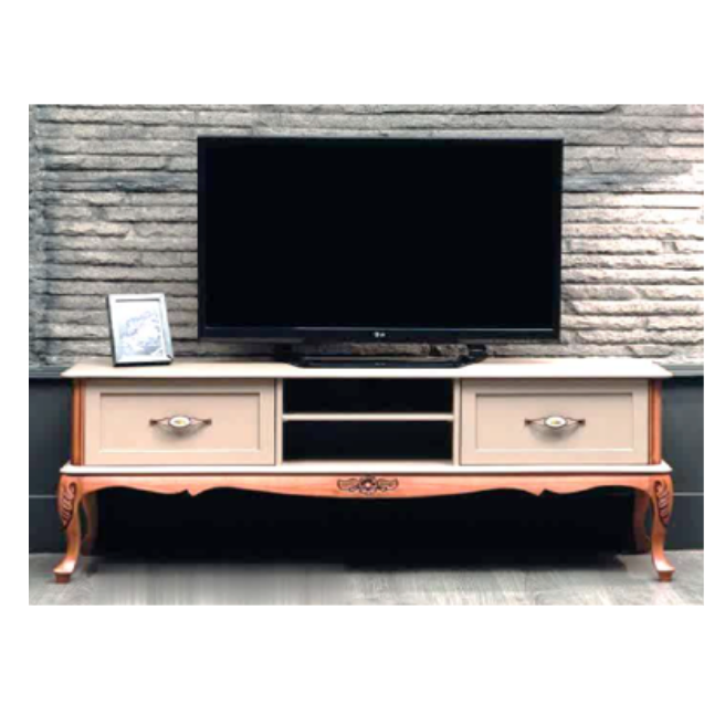 White TV Stand with Drawers