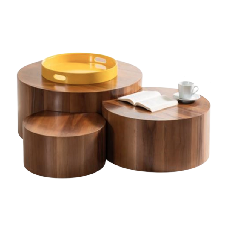 Wooden Hollow Circular Tables